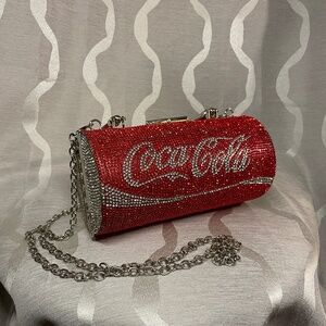 COKE IS IT Rhinestone Cross Body Purse